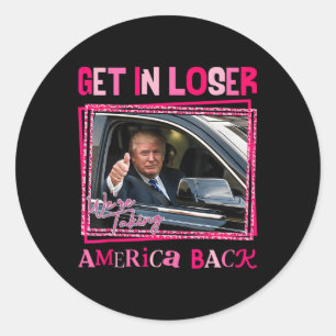 Sticker Rond Trump 2024 Perdre L'Amérique, C'Est Revenir