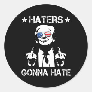 Sticker Rond Trump 2024 Président drôle Trump