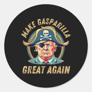 Sticker Rond Trump 2024 Rendre la Gasparilla grande - Gaz
