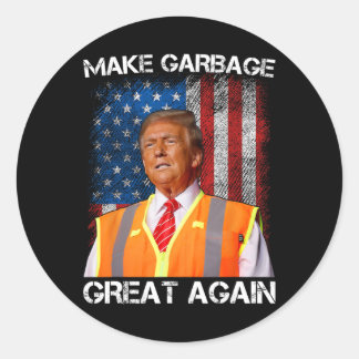Sticker Rond Trump 2024 Rendre Les Ordures Géniales À Nouveau D