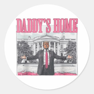 Sticker Rond Trump 2024 Reprendre l'Amérique à la maison Trump 