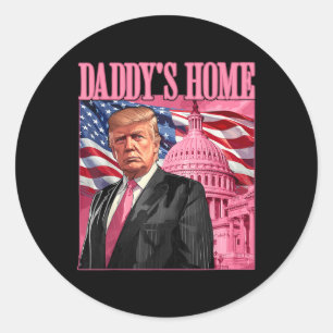 Sticker Rond Trump 2024 Reprendre l'Amérique à la maison Trump 