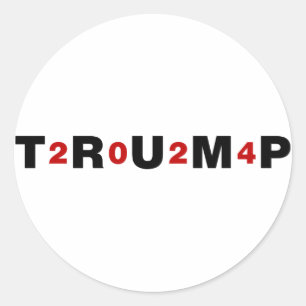 Sticker Rond Trump 2024 Rouge