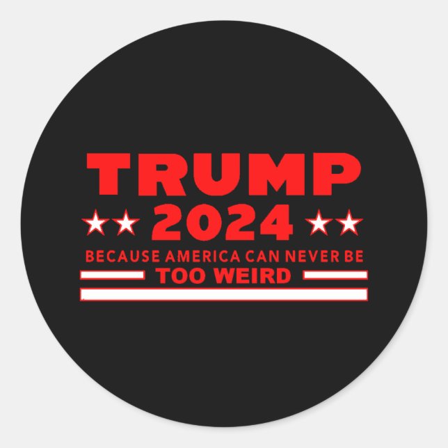 STICKER ROND TRUMP 2024 ROUGE (Devant)