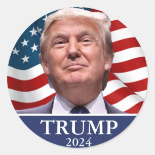 Sticker Rond Trump 2024 : Trump et l'Amérique