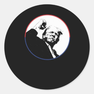 Sticker Rond Trump 2024 Trump Rally Trump Ear Donald Trump Pres