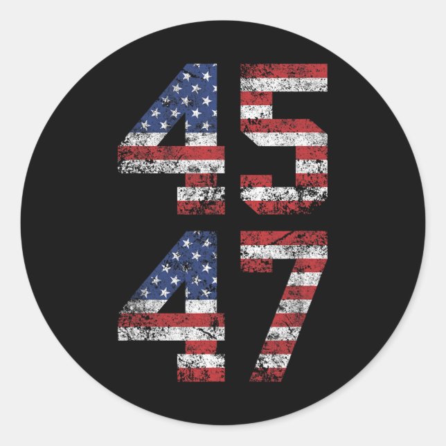 Sticker Rond Trump 2024 Vintage - Clic Fit (Devant)