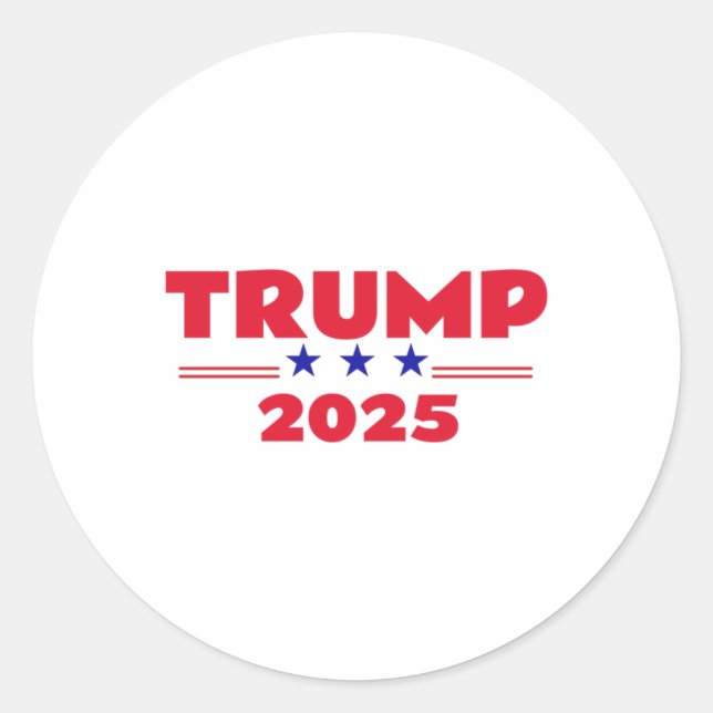 Sticker Rond Trump 2025' (Devant)