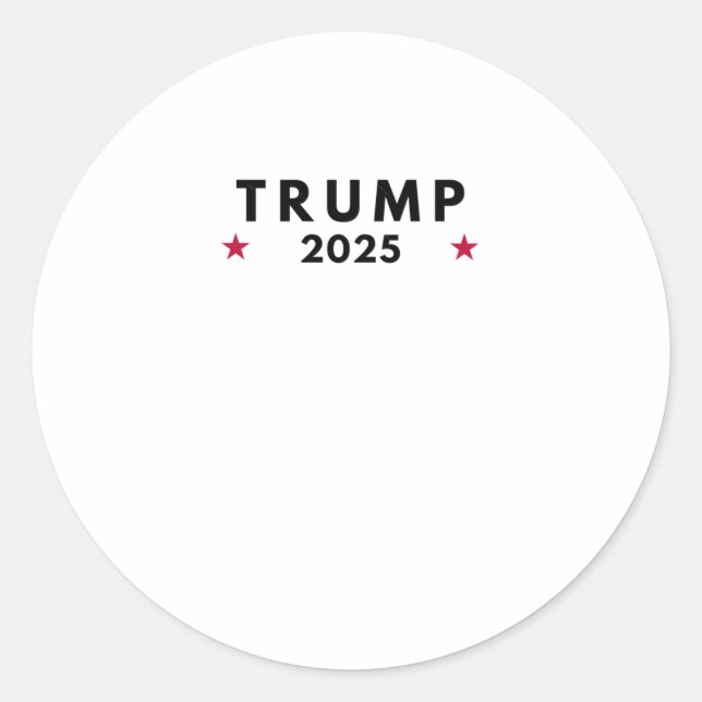 Sticker Rond Trump 2025 2 (Devant)
