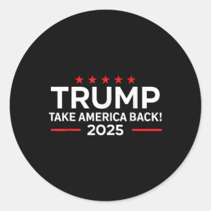 Sticker Rond Trump 2025 - Donald Trump 2025 - L'Amérique en mar