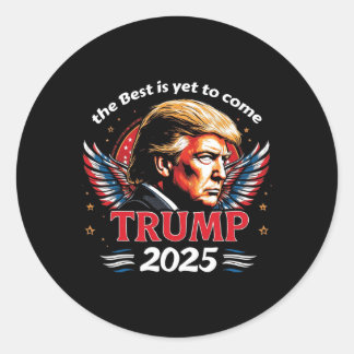 Sticker Rond Trump 2025 : Les Ailes Patriotiques De La Liberté