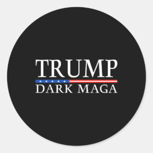 Sticker Rond Trump 2025 Président Méga Sombre Donald Trump