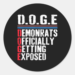 Sticker Rond Trump 2025 : un démocrate officiellement exposé
