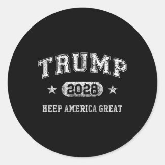 Sticker Rond Trump 2028 Garder l'Amérique grande