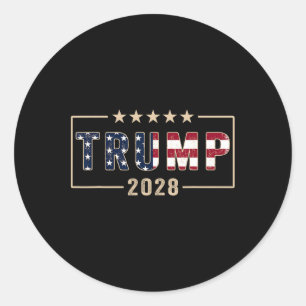 Sticker Rond Trump 2028 : le vote de chemise Donald Trump Drape