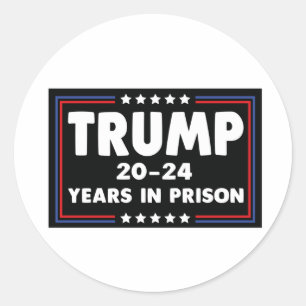 Sticker Rond TRUMP 20-24 ans en prison