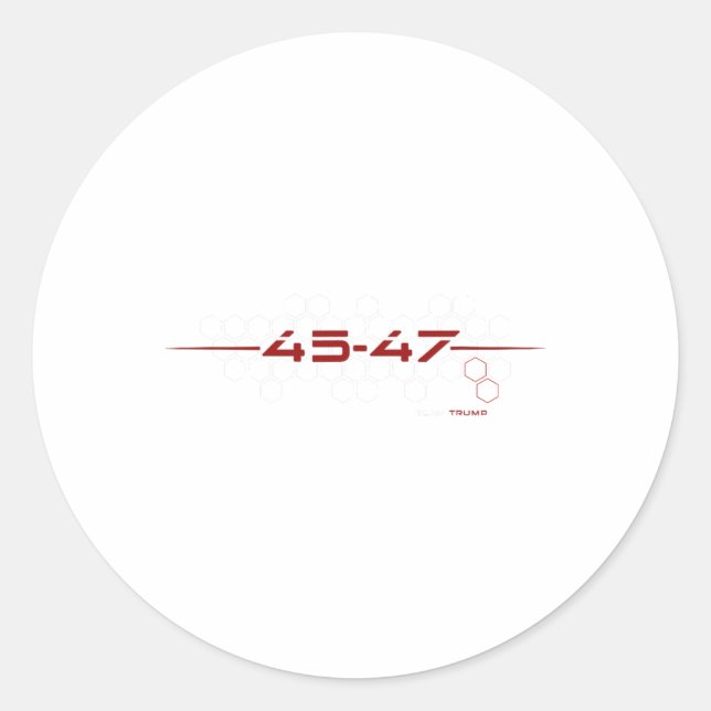 Sticker Rond Trump 45 47 Conception futuriste rétro (Devant)