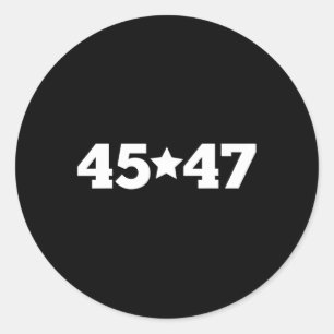 Sticker Rond Trump 45 47 Je vote pour Trump Dieu bénisse l'Amér