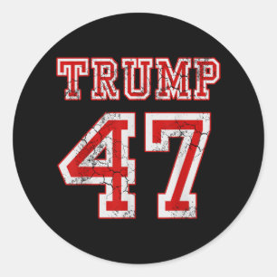 Sticker Rond Trump 47 Élections Républicaines Conservatrices 20