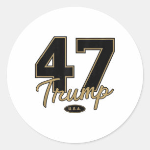 Sticker Rond Trump 47 Trump 2024 Républicain conservateur 47 Tr