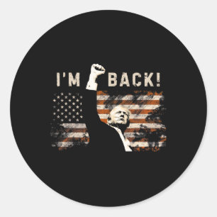Sticker Rond Trump 47e jour d'investiture présidentielle Mega V