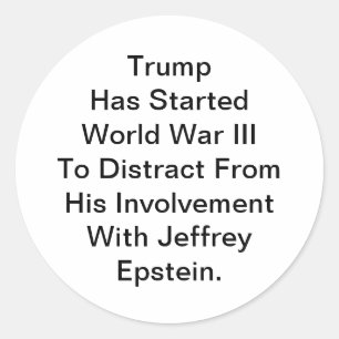 Sticker Rond Trump a commencé la troisième guerre mondiale Hank