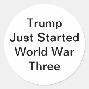 Sticker Rond Trump a commencé la troisième guerre mondiale Hank