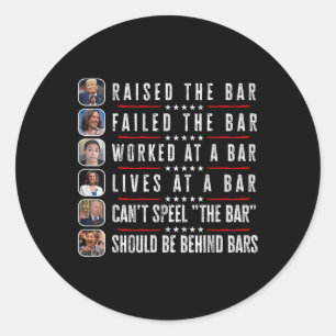 Sticker Rond Trump A Élevé Le Barreau Harris A Échoué À La Barr