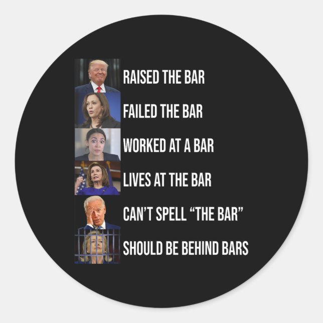 Sticker Rond Trump A Élevé L'Occident A Échoué Le R (Devant)