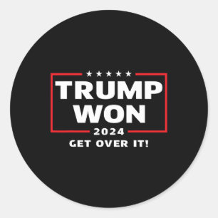Sticker Rond Trump A Gagné 2024 Pour En Finir Avec