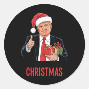 Sticker Rond Trump A Obtenu Ce Que J'Ai Recherché Pour Noël Des