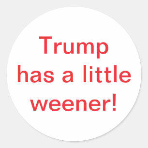 Sticker Rond Trump a un petit pénis Hankamer Artjunkhaus