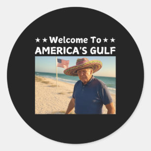 Sticker Rond Trump Amérique du Golfe Mexique président Trump So