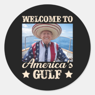 Sticker Rond Trump Amérique du Golfe Mexique président Trump So