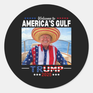 Sticker Rond Trump Amérique du Golfe Mexique président Trump So
