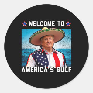 Sticker Rond Trump Amérique du Golfe Mexique président Trump So