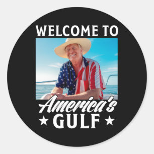 Sticker Rond Trump Amérique du Golfe Mexique président Trump So