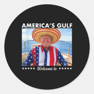 Sticker Rond Trump Amérique du Golfe Mexique président Trump So