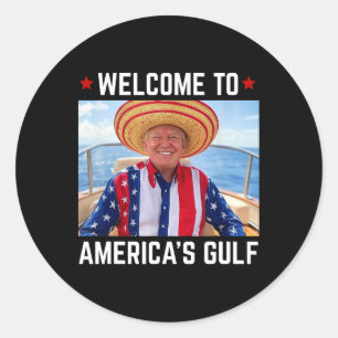 Sticker Rond Trump Amérique du Golfe Mexique président Trump So