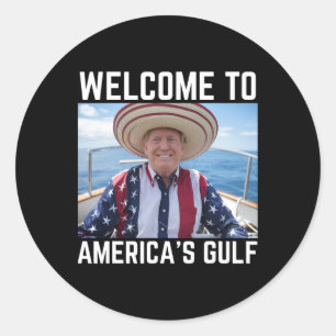 Sticker Rond Trump Amérique du Golfe Mexique président Trump So