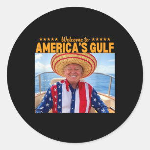 Sticker Rond Trump Amérique du Golfe Mexique président Trump So