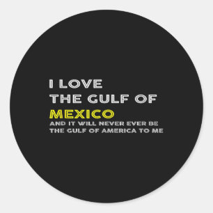 Sticker Rond Trump Amérique Golfe Du Mexique Président Trump Go