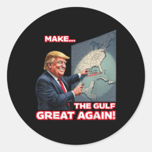 Sticker Rond Trump Amérique Golfe Mexique Président Trump
