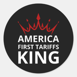 Sticker Rond Trump Amérique Premières tarifs douaniers Les tari