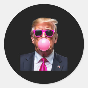 Sticker Rond Trump Buble Gum Rose