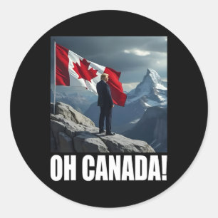 Sticker Rond Trump Canada Drapeau Hommes Femmes Vêtements