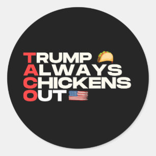 Sticker Rond Trump chasse toujours la politique