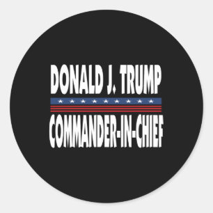 Sticker Rond Trump commandant en chef président républicain Pol