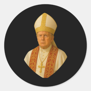 Sticker Rond Trump comme le pape Tee Meme drôle