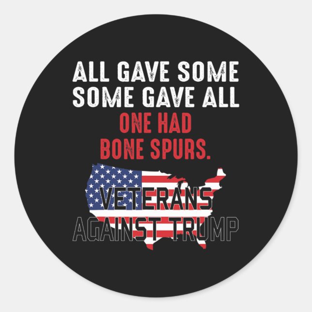 Sticker Rond Trump contre Trump (Devant)